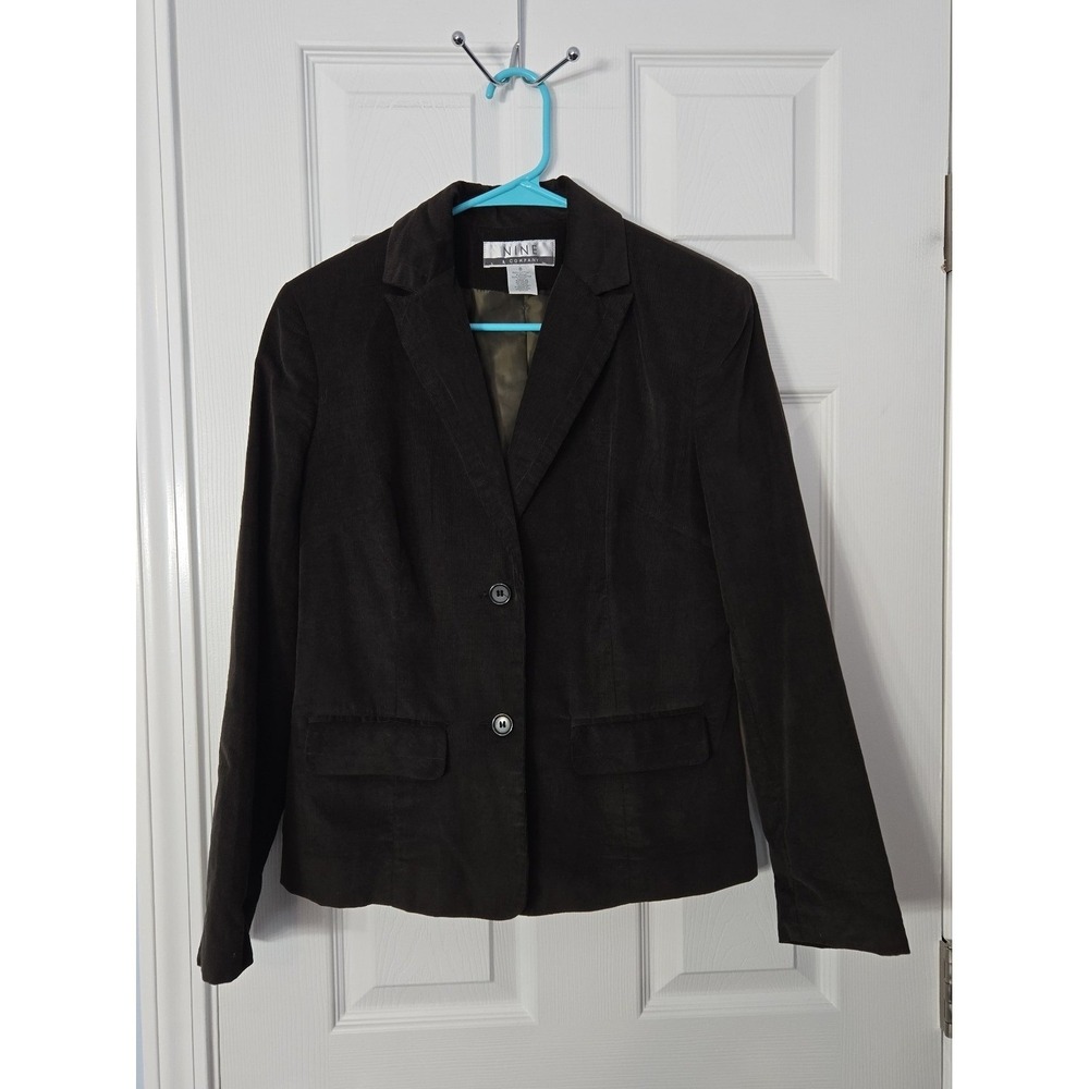Nine & Company Womans Blazer Size 6 light weight Corduroy Dark Brown